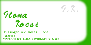 ilona kocsi business card